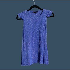 GIBSON- WOMENS STRIPE BLUE/WHITE RACE BACK TANK TOP SIZE X-SMALL
